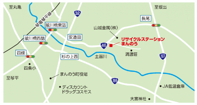 リサイクルステーションまんのうの地図