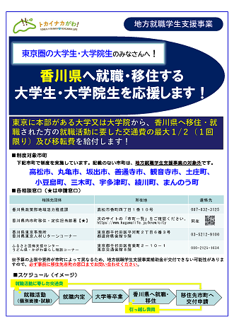 地方就職学生支援事補助金チラシ